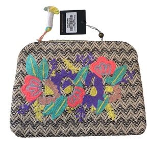 America & Beyond Lovestruck Clutch For Women Boho Floral Embroidered